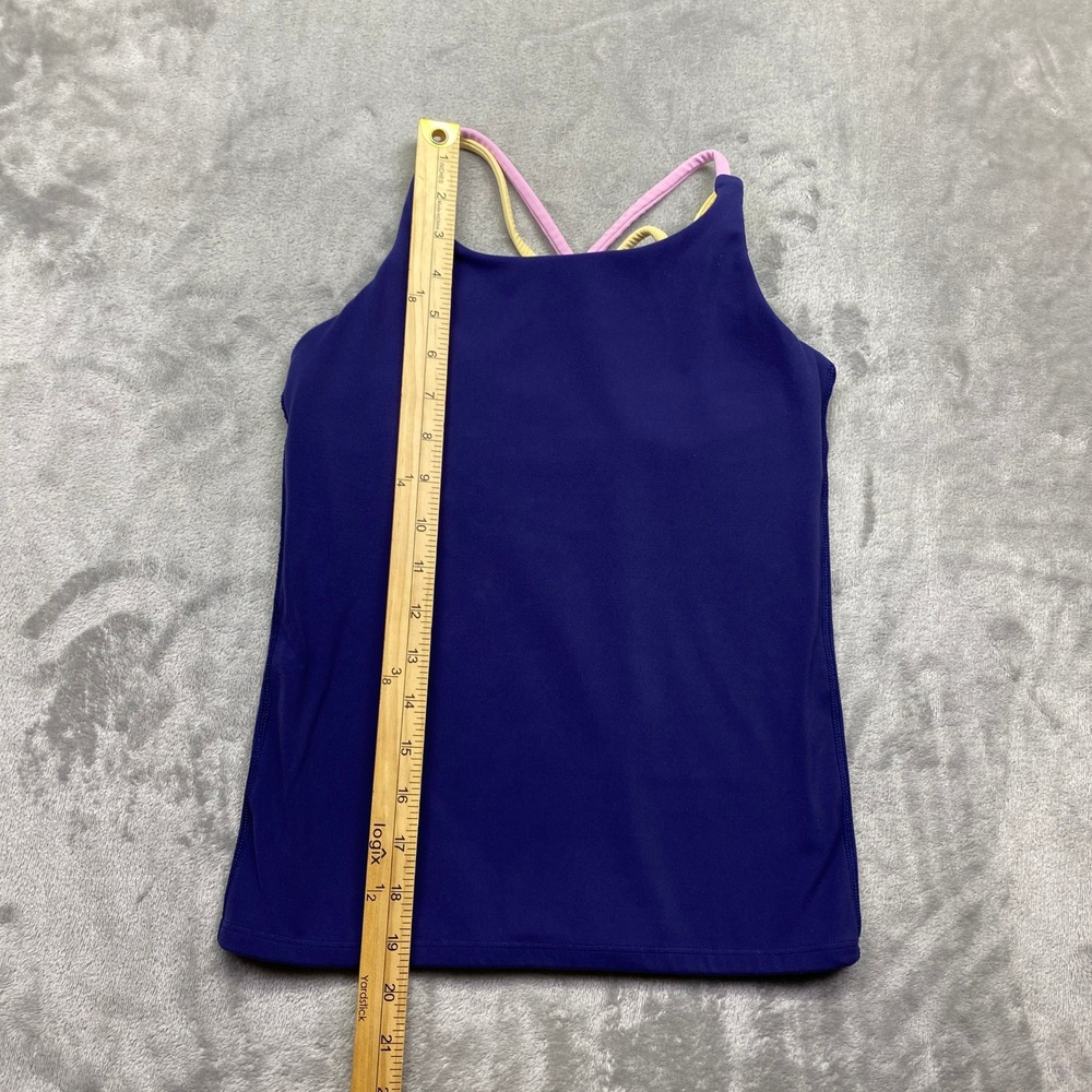 Athleta Girl Blue Crossback Tank Top Athletic Athleticwear Sz L/12 Athleisure - Picture 2 of 6